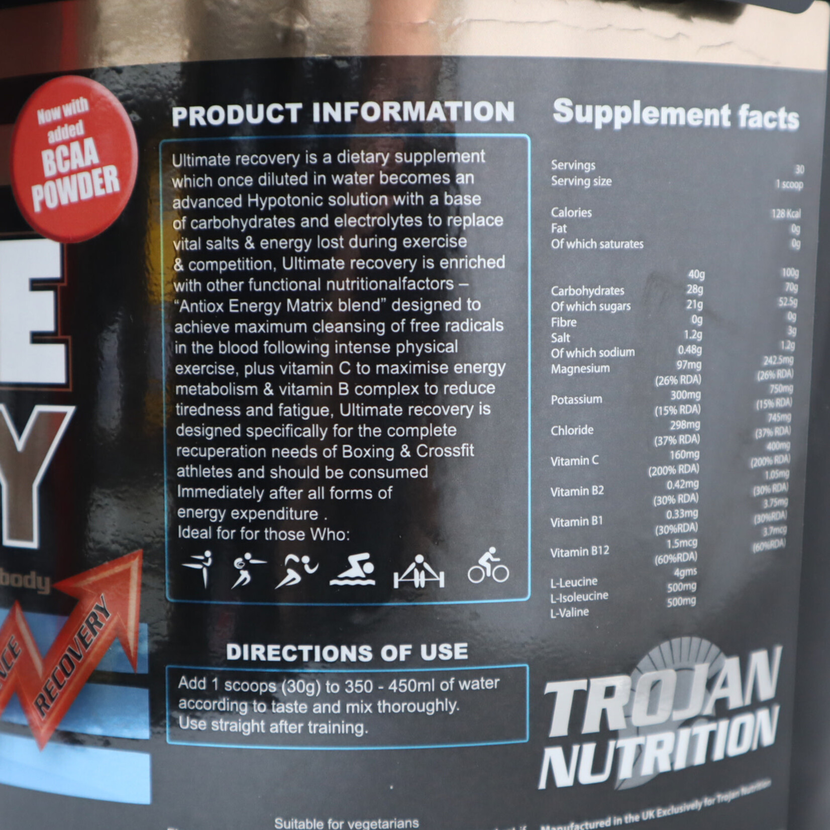 Trojan Trojan Nutrition BCAA Powder