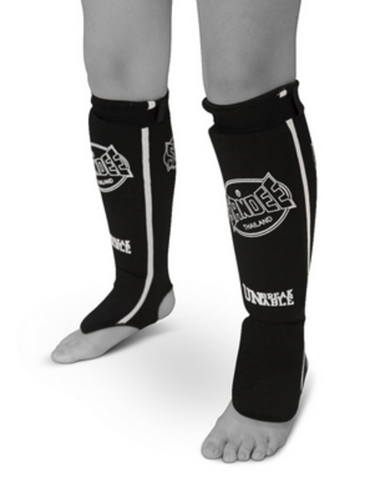 Sandee Shin Guards Black Competition for Muay Thai Boxing and MMA