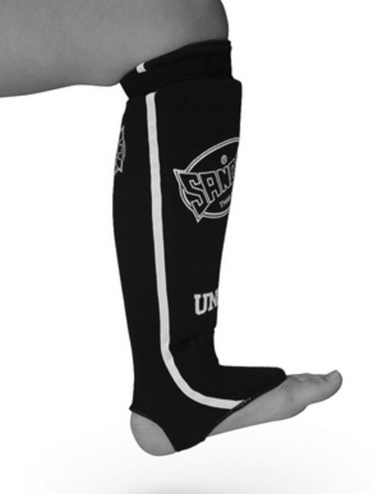 Sandee Shin Guards Black Competition for Muay Thai Boxing and MMA Enso Martial Arts Shop Bristol