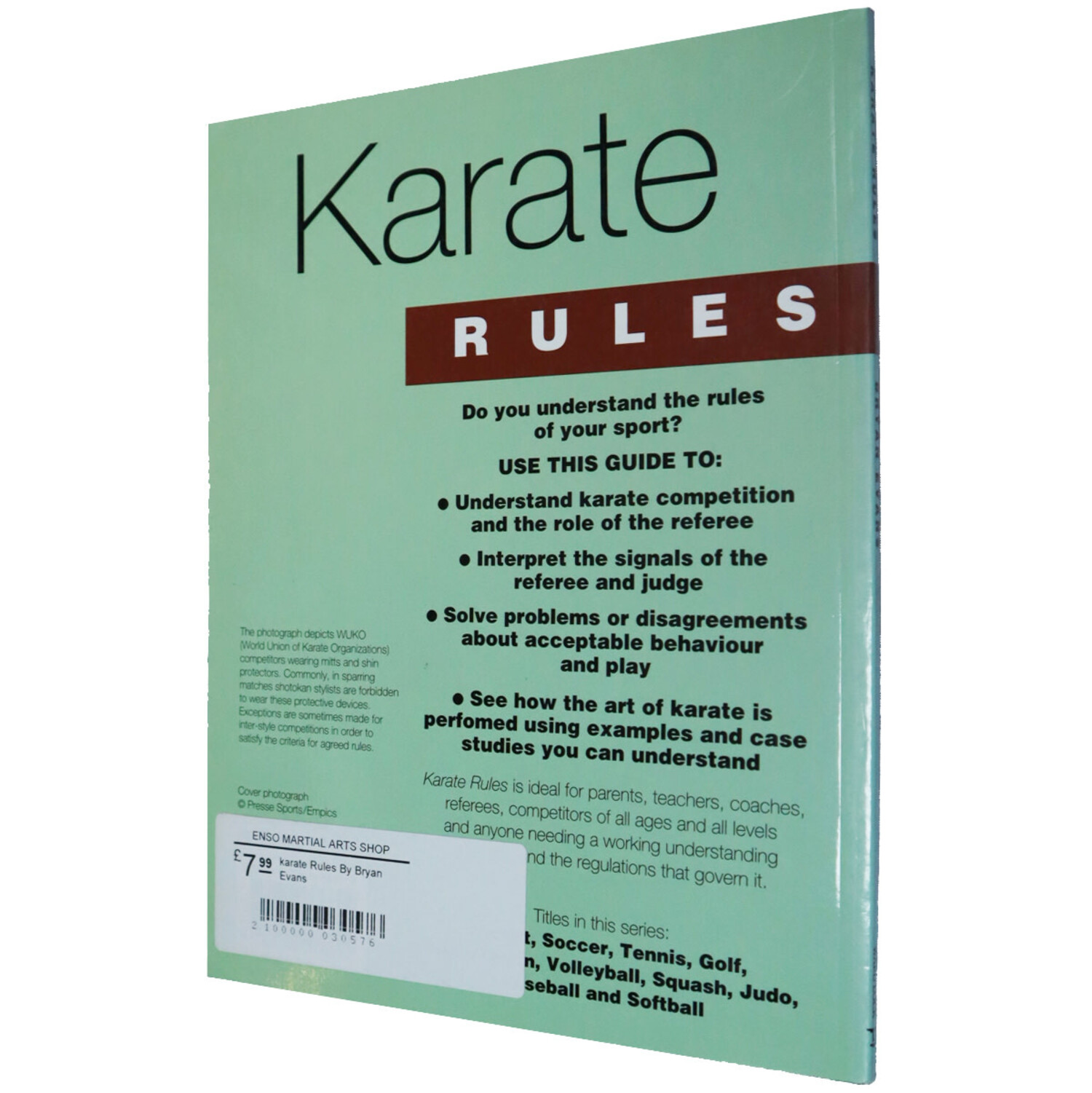 Karate Rules By Bryan Evans Enso Martial Arts Shop Bristol
