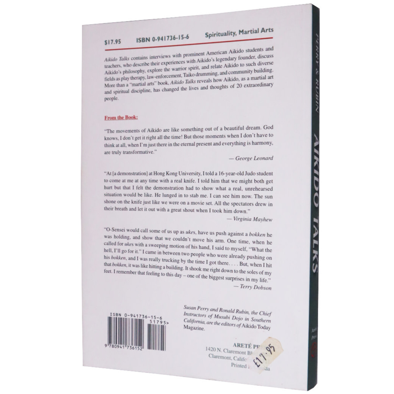 Aikido Talks: Conversations with American Aikidoists by Susan Perry & Ronald Rubin