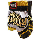 Twins Twins Thai Shorts Silver & Gold Dragon