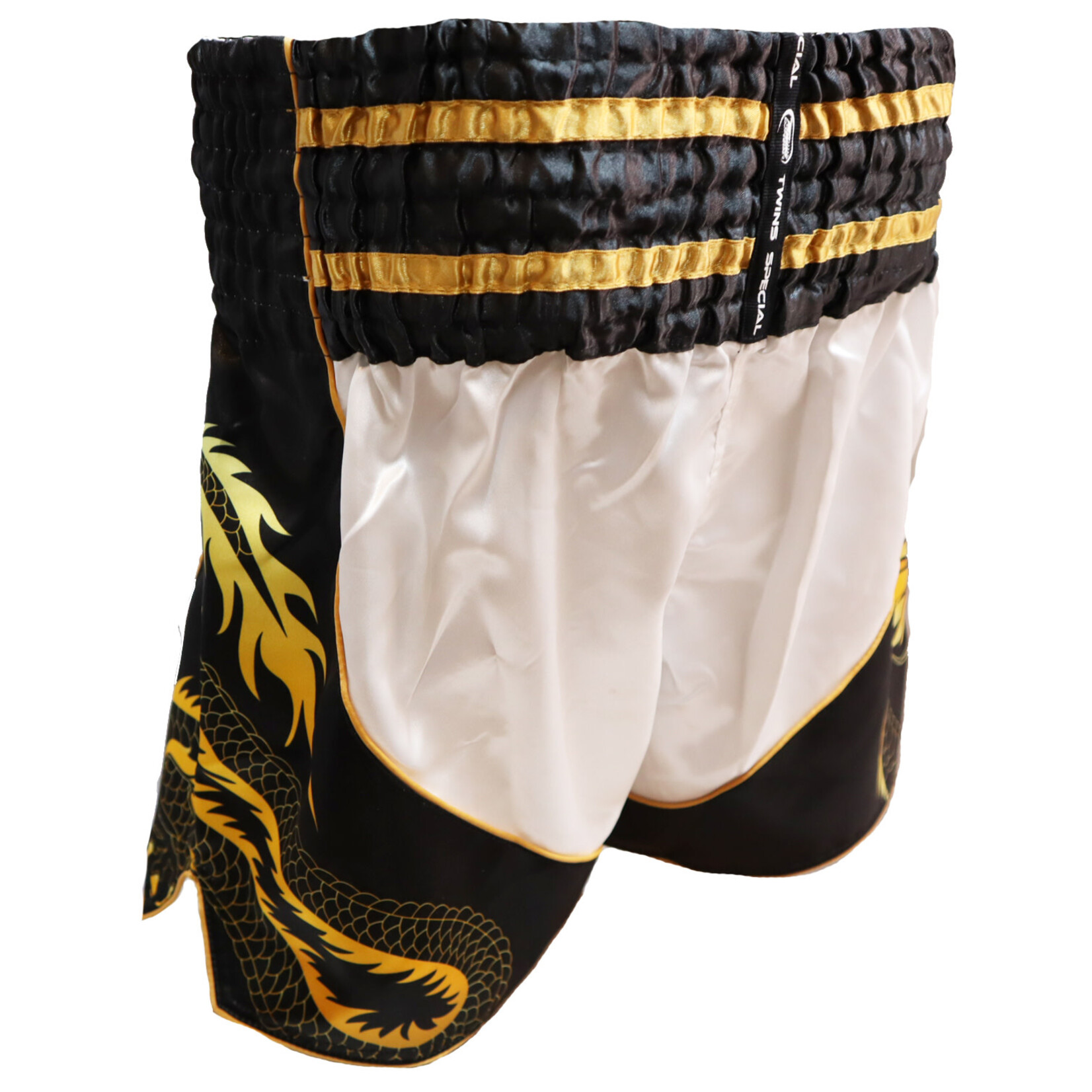 Twins Twins Thai Shorts White & Black Dragon