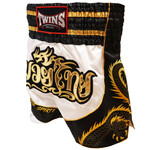 Twins Twins Thai Shorts White & Black Dragon