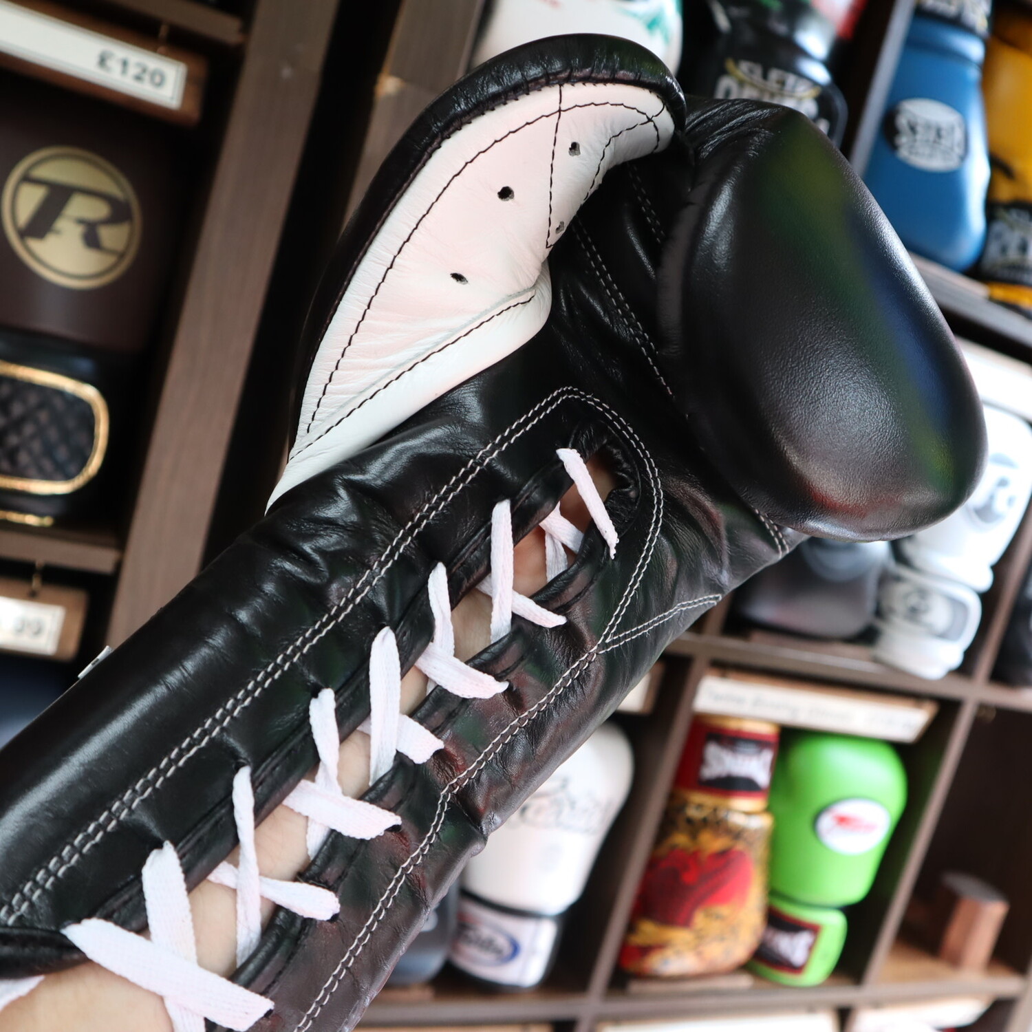 Cleto Reyes Boxing Gloves Lace Up Black Enso Martial Arts Shop Bristol