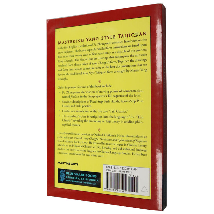 Mastering Yang Style Taijiquan by Fu Zhongwen Enso Martial Arts Shop