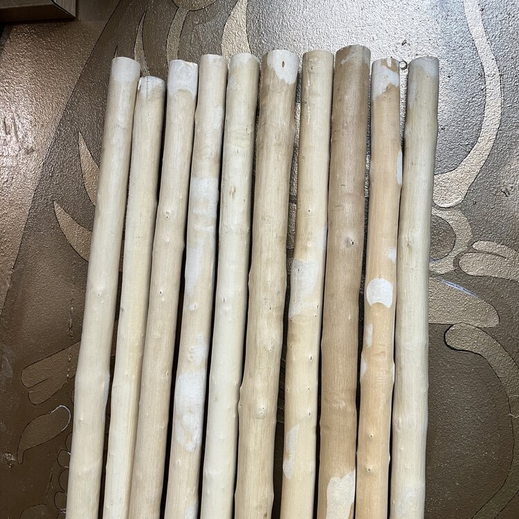 Heavyweight White Wax Wood Kung Fu staff Enso Martial Arts Shop Bristol