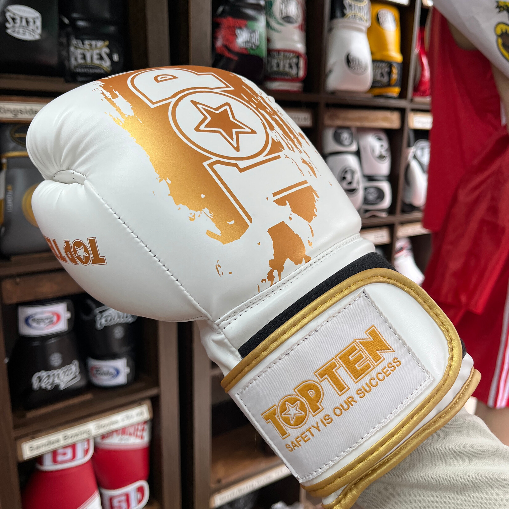 Top Ten Top Ten Boxing Gloves White/Gold