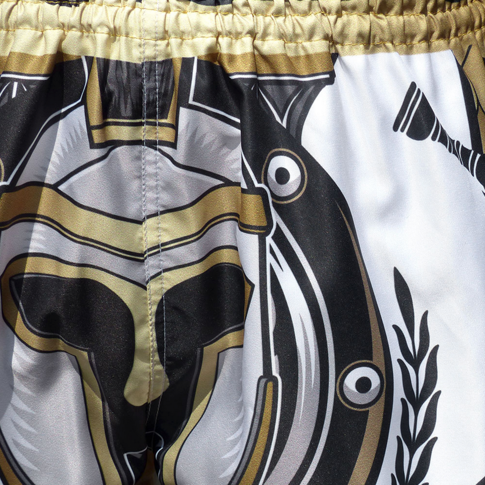 TUFF TUFF Thai Shorts Golden Gladiator in White