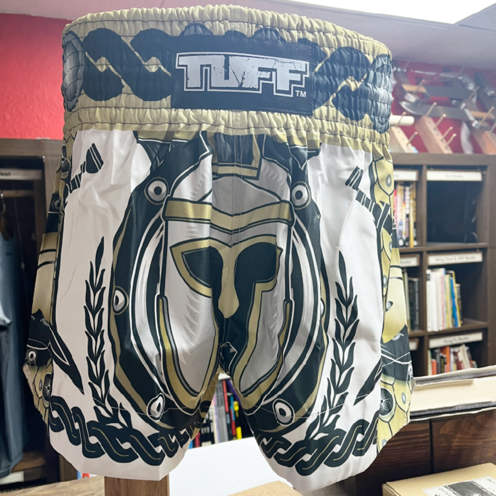 TUFF TUFF Thai Shorts Golden Gladiator in White