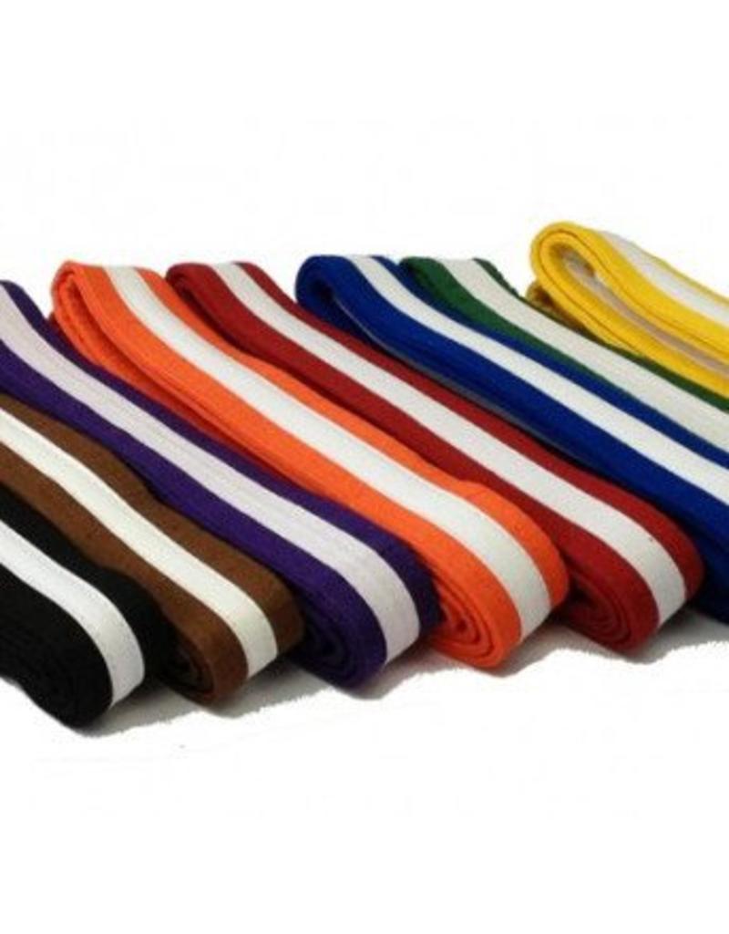 White Stripe Belts for Karate, Jiu Jitsu and Kickboxing Enso Martial