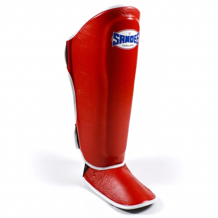 Sandee Shin Guards the Authentic Series in Red & White Enso Martial Arts Shop Bristol