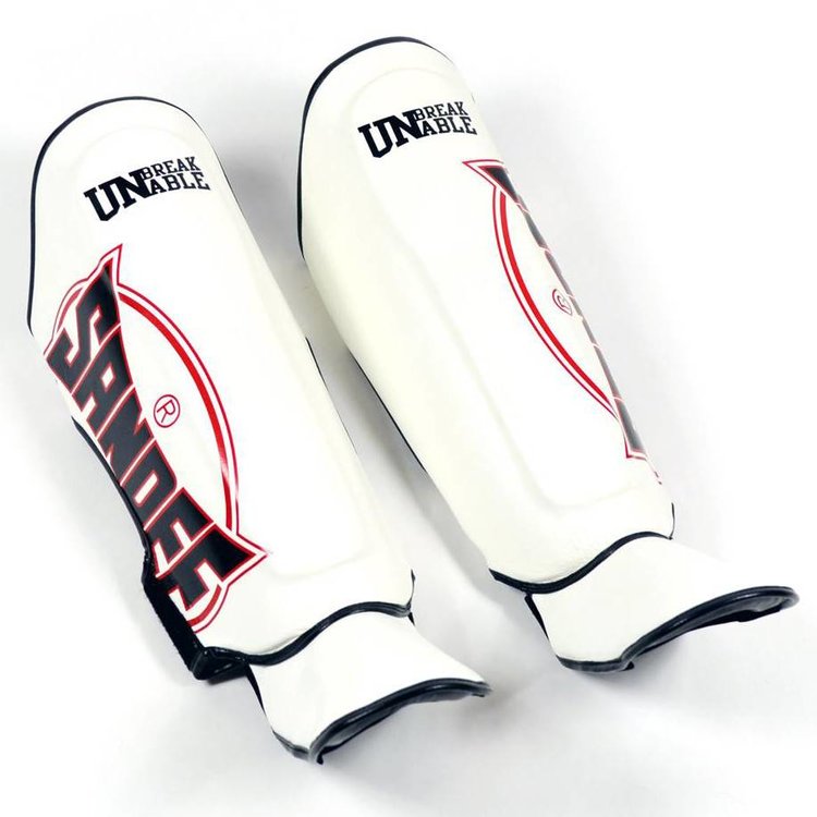 Sandee Shin Guards the Cool Tec Series in White & Black Enso Martial Arts Shop Bristol