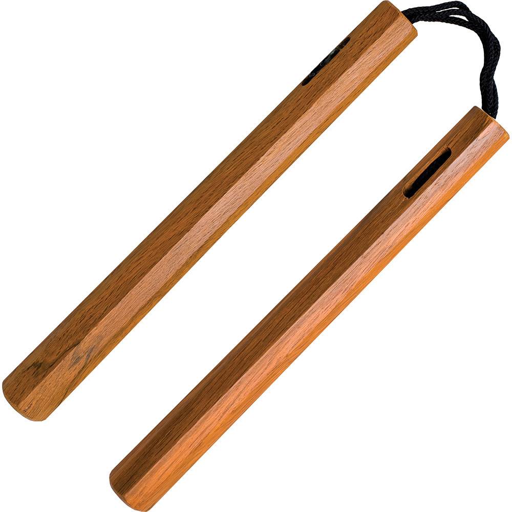 Wooden Octagonal Nunchaku with nylon Cord / Rope Enso