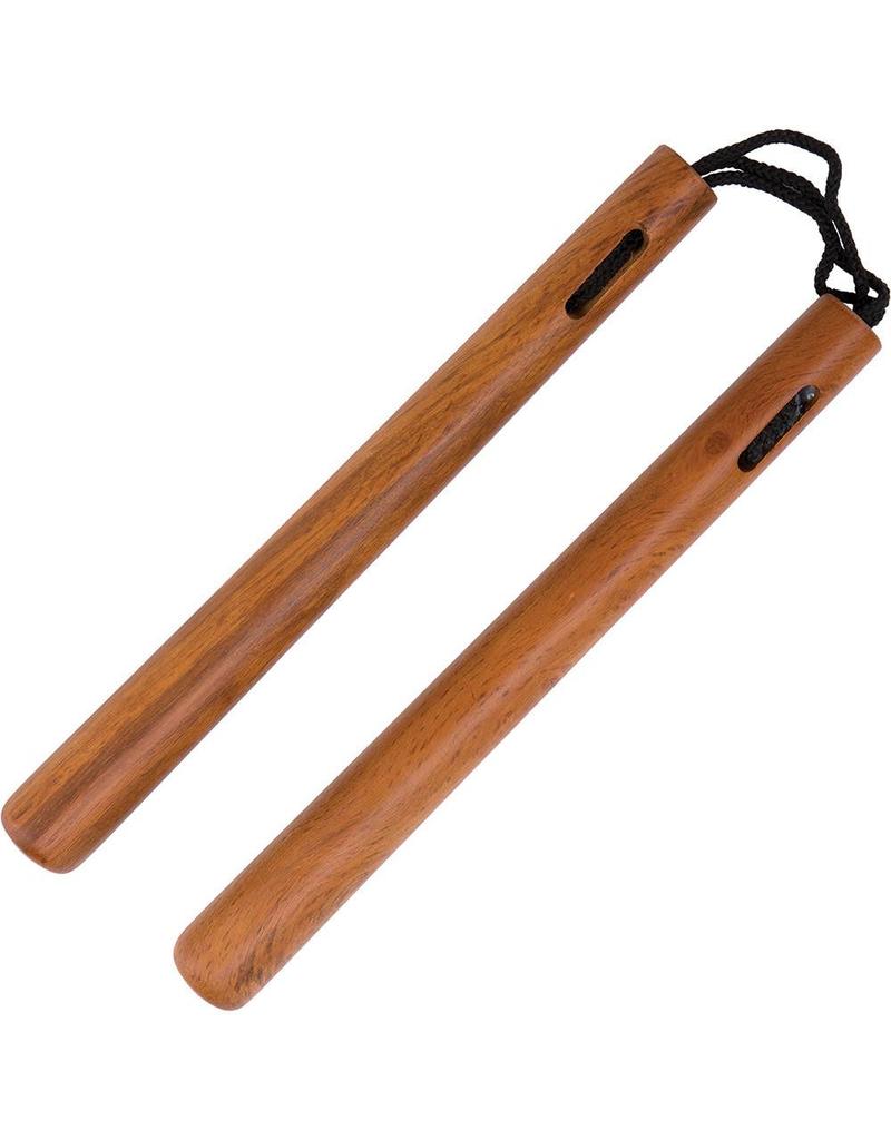 Wood Cord Nunchaku rounded with nylon Cord / Rope Enso Martial Arts