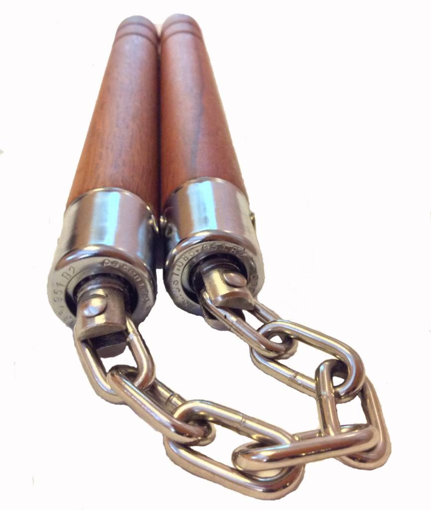 Wooden Nunchaku with two black grooves for excellent grip Enso Martial Arts Shop Bristol