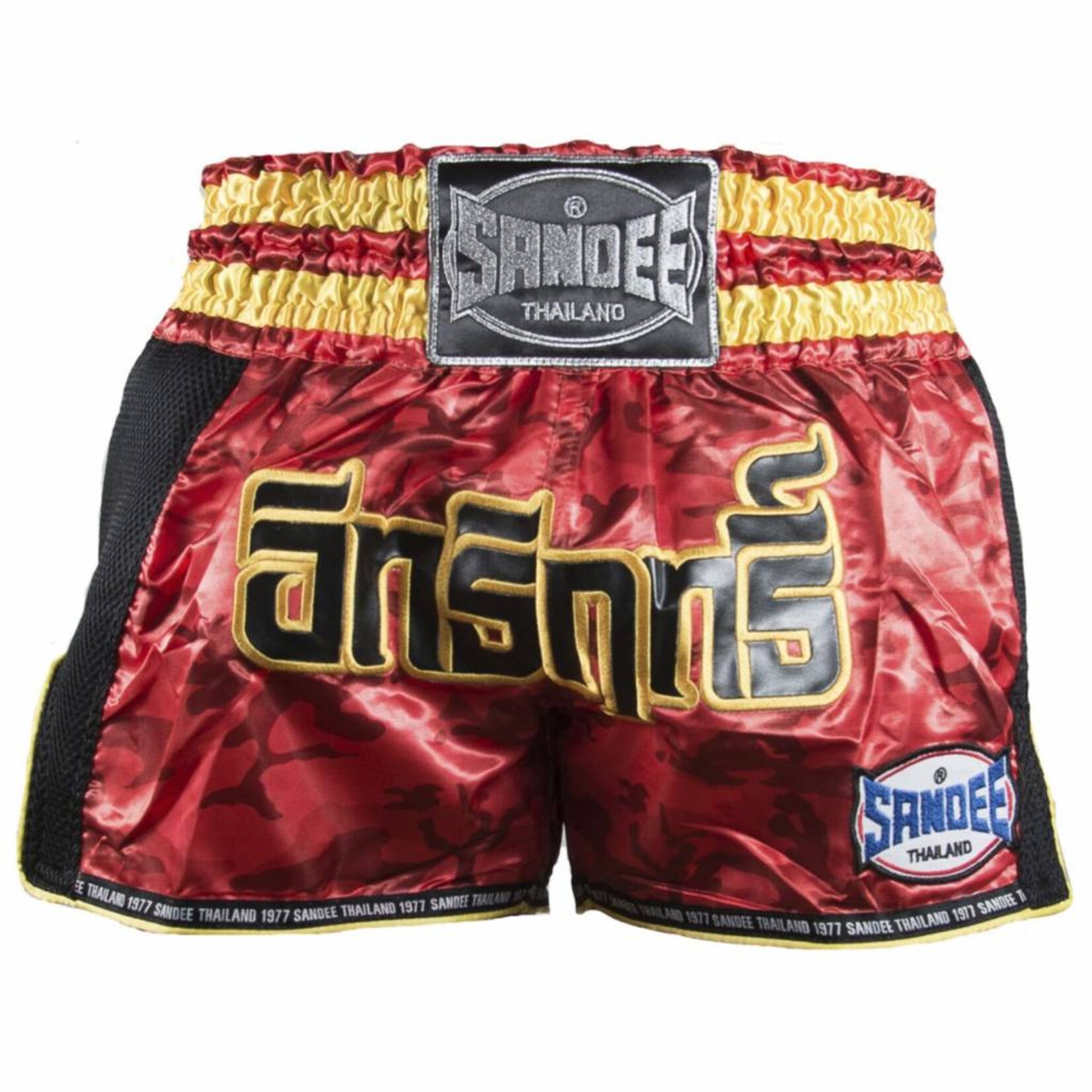 Sandee Sandee Thai Shorts Supernatural Red & Gold