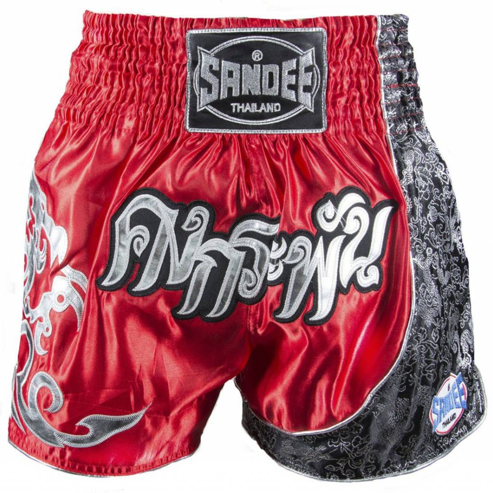 Sandee Sandee Thai Shorts Unbreakable Red & Silver