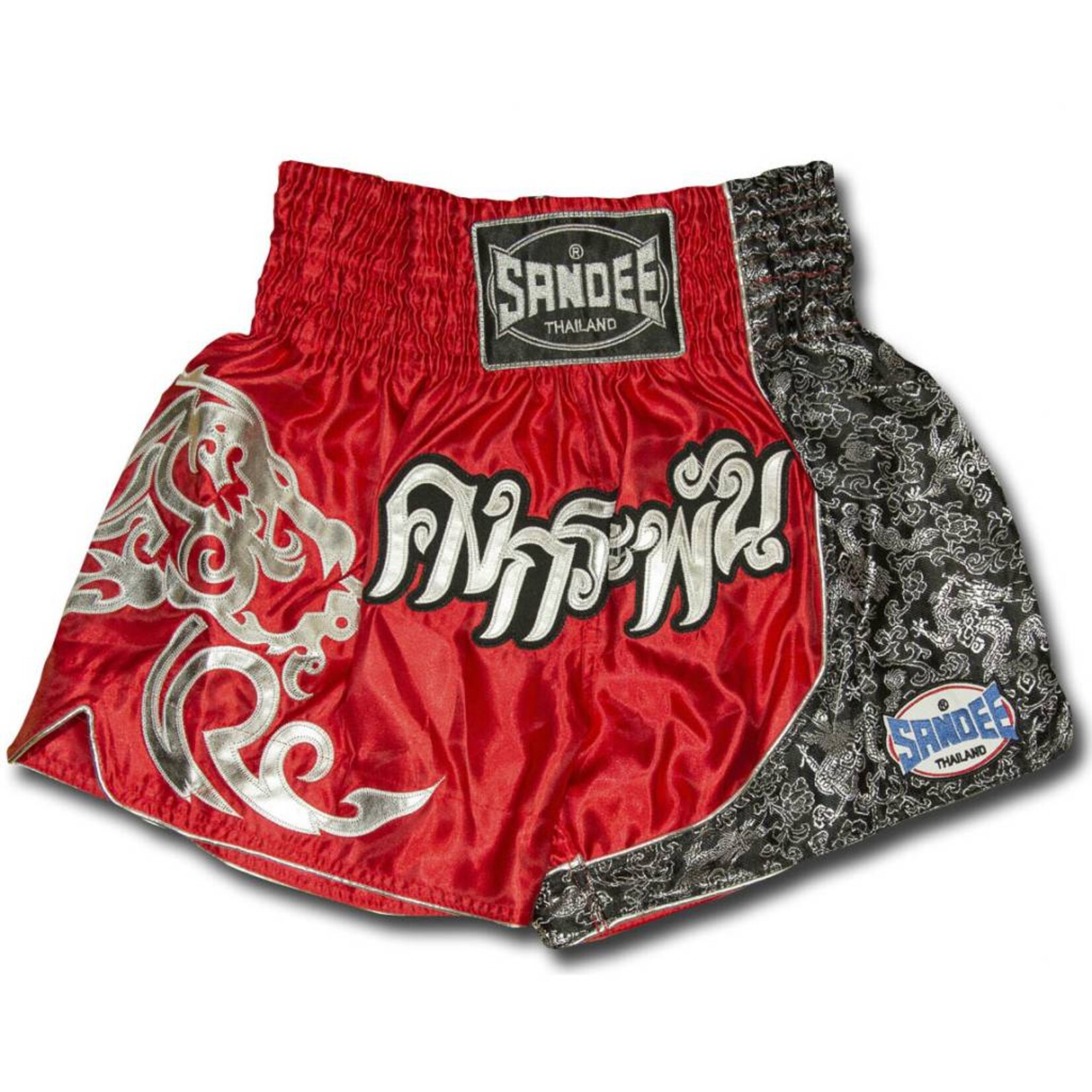 Sandee Sandee Thai Shorts Unbreakable Red & Silver