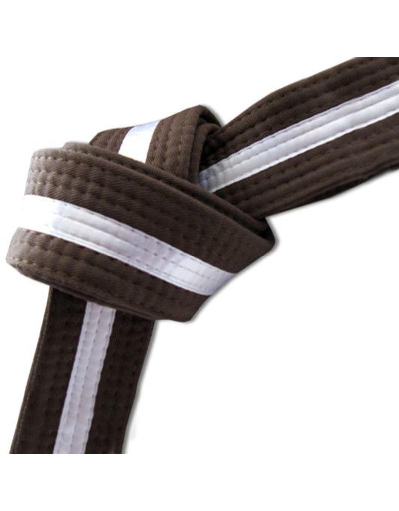 White Stripe Belts for Karate, Jiu Jitsu and Kickboxing Enso Martial