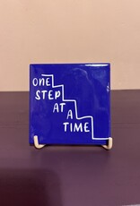 Tegeltje ''one step at a time''