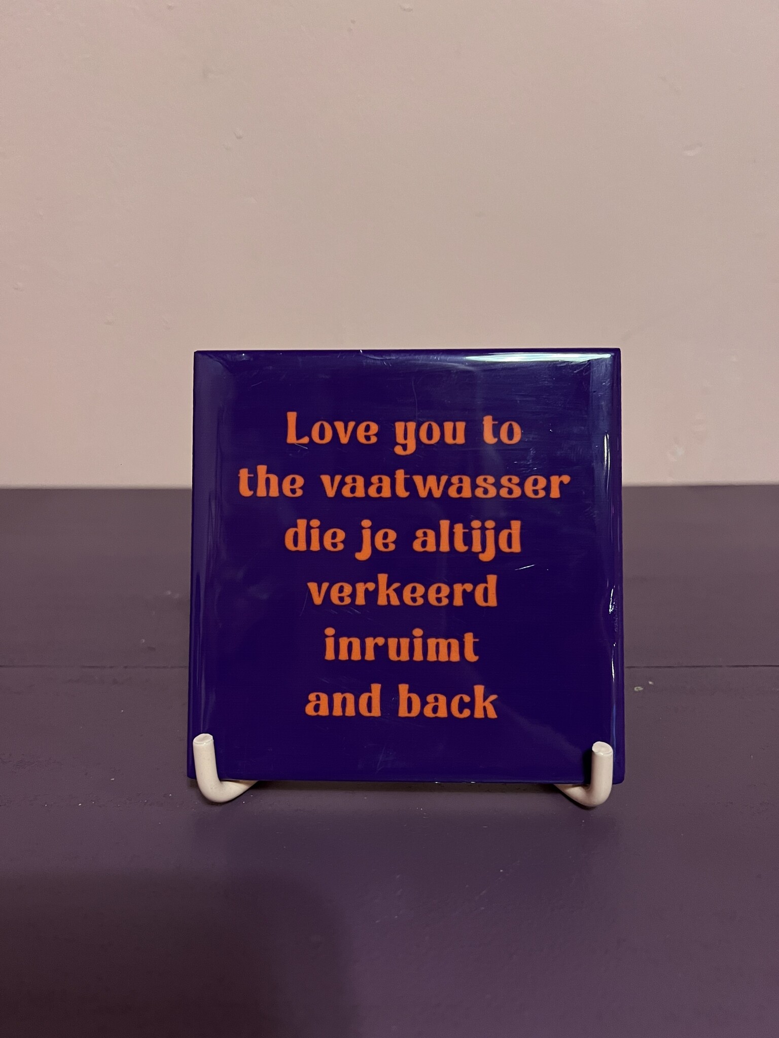 Tegeltje ''love you to the vaatwasser''