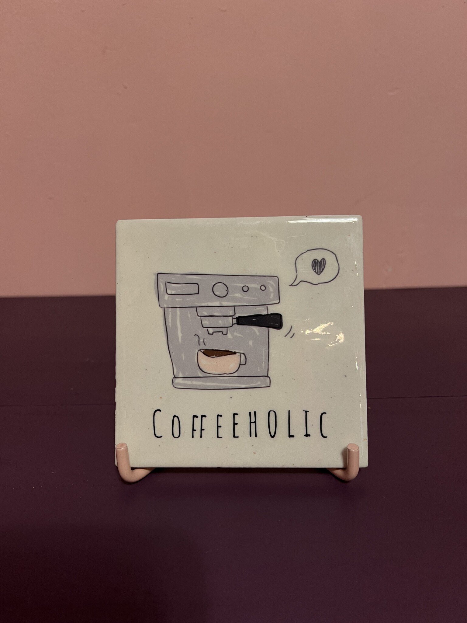 Tegeltje ''Coffeeholic''