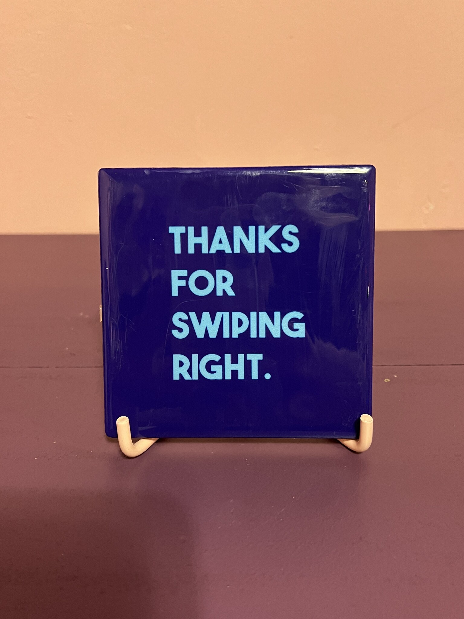 Tegeltje ''Thanks for swiping right''