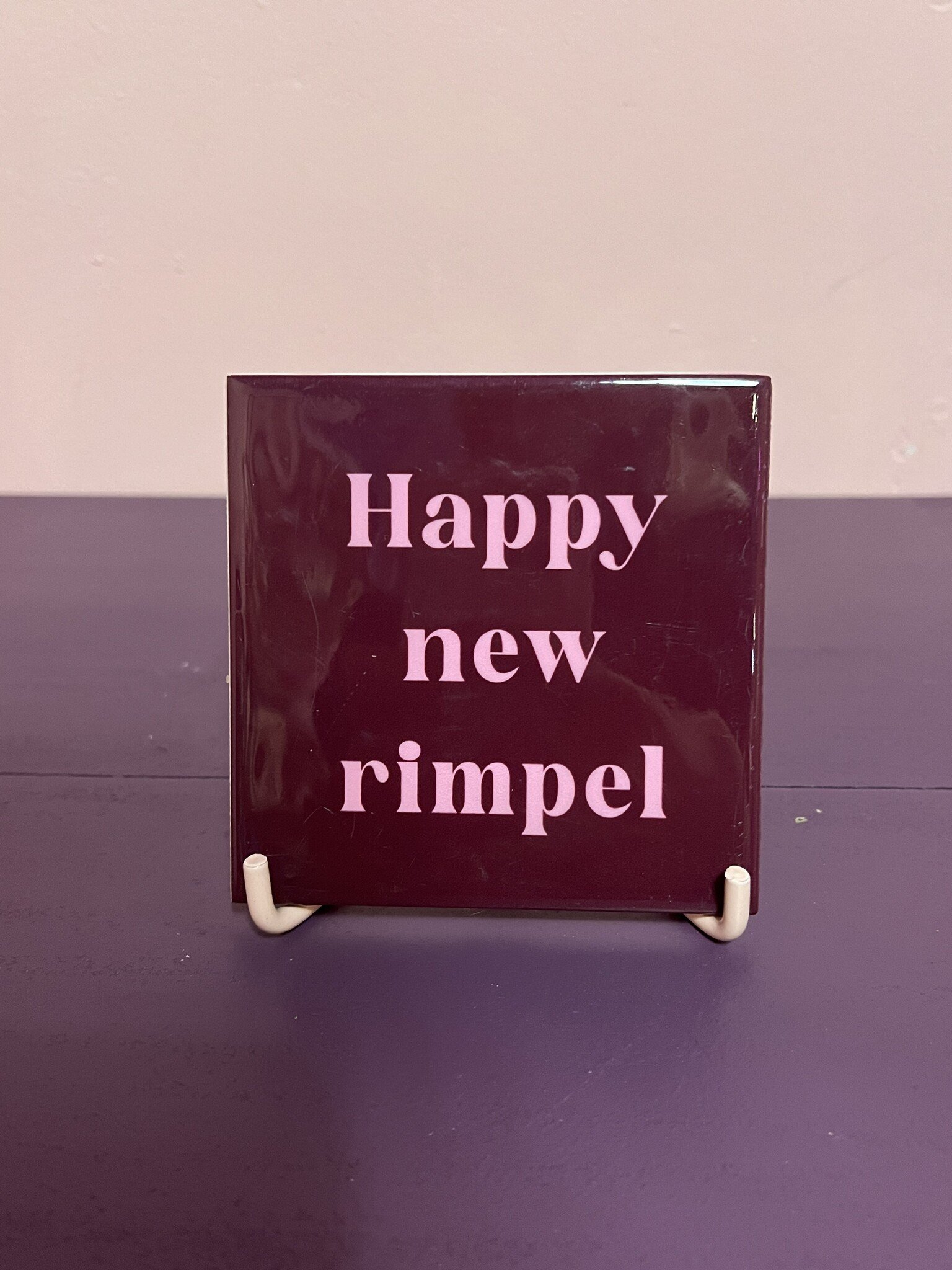 Tegeltje ''Happy new rimpel''