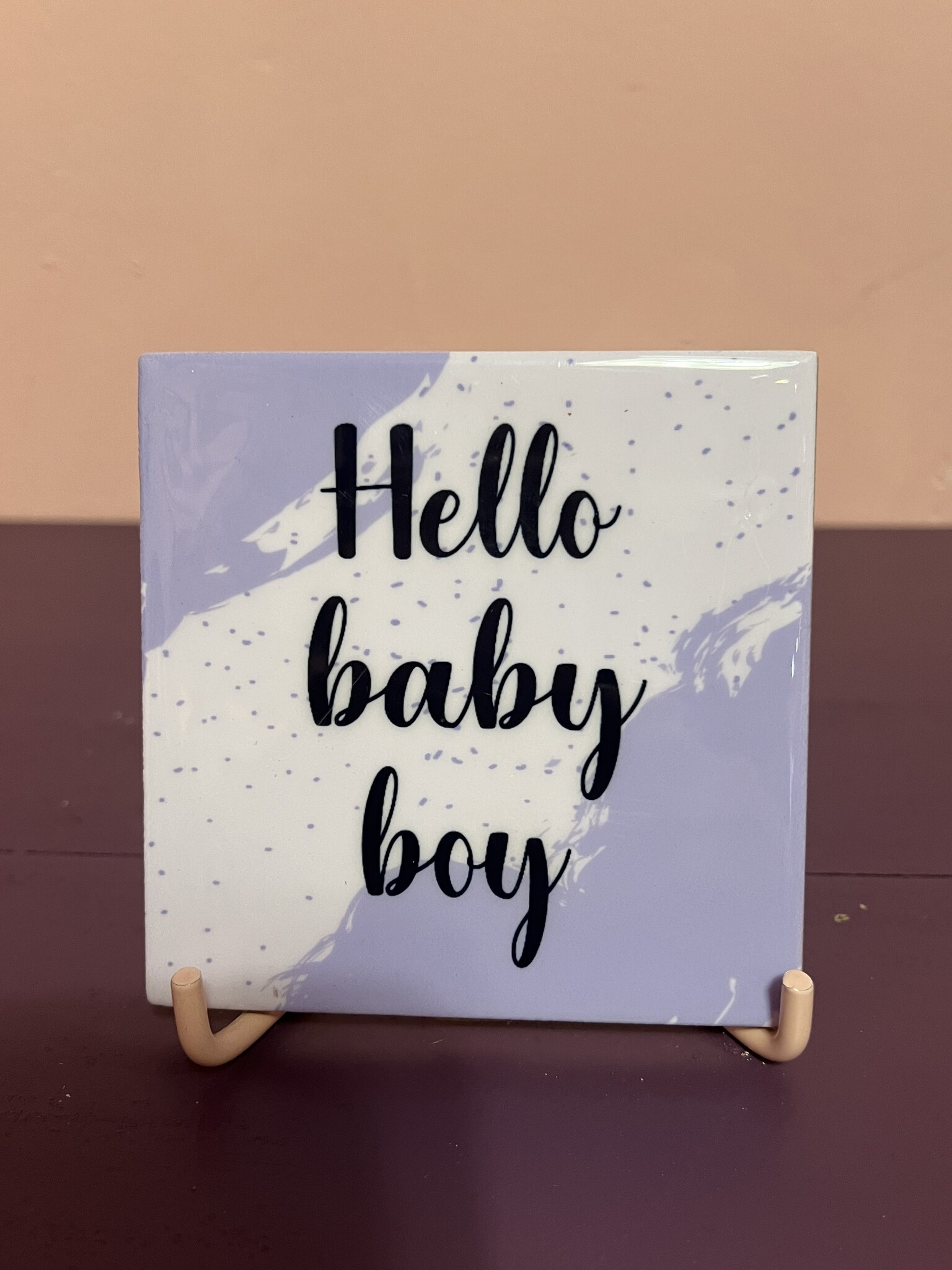 Tegeltje ''Hello baby boy''