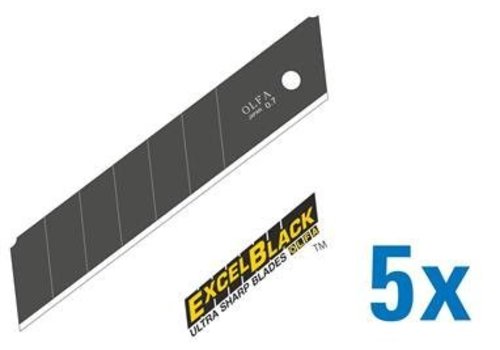  OLFA® 120-HBB-5B OLFA 25mm Excel Black Ultra-Sharp Klingen -5 Pack 