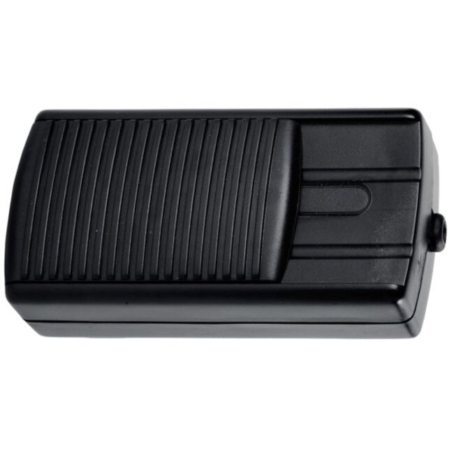 Tradim 11072 Halogen Bodendimmer 12V mit Transformator | Dimmen 20-60W Halogenlampen | Schiebeschalter | Schwarz