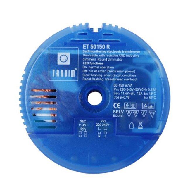 KTB-150A Transformateur Halogène Ronde | 50-150W