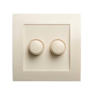 Doppelter Dimmerknopf Tradim | Creme