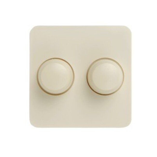 Double Dimmer Switch Berker M2 | Cream