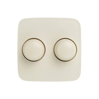 Busch Jaeger Double Dimmer Knob with Insert – Busch-Jaeger Reflex SI Series – Cream