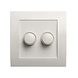 Dual dimmer button white suitable for Tradim Dual dimmer button white suitable for Tradim