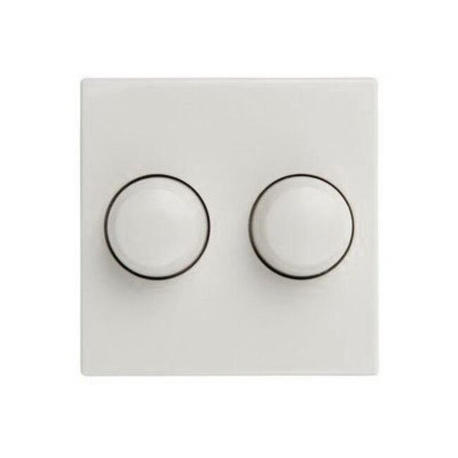 Double Bouton de Gradation Jung AS500 | Alpin Blanc