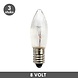 ET48 Kerst kaarslamp helder geribd E10 3 Watt 8 Volt ET48 Kerst kaarslamp helder geribd E10 3 Watt 8 Volt