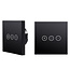 25022B Glass Touch wall dimmer black