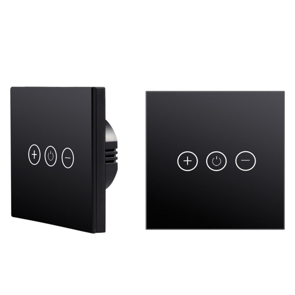 Tradim 25022ZB Glass Touch wall dimmer black