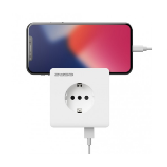 Adaptateur de prise USB européen classique avec double prise