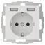 Socket with USB inCharge PRO 55 | Glossy White