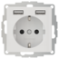 Stopcontact met USB inCharge PRO 55 | Glanzend Wit