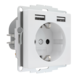 2USB Stopcontact met USB inCharge PRO 55 | Glossy White 2USB Stopcontact met USB inCharge PRO 55 | Glossy White