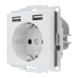 2USB Stopcontact met USB inCharge PRO 55 | Glossy White 2USB Stopcontact met USB inCharge PRO 55 | Glossy White
