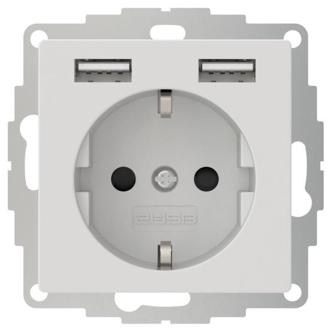 Socket with USB inCharge PRO 55 | Matt White