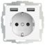 Socket with USB inCharge PRO 55 | Matt White