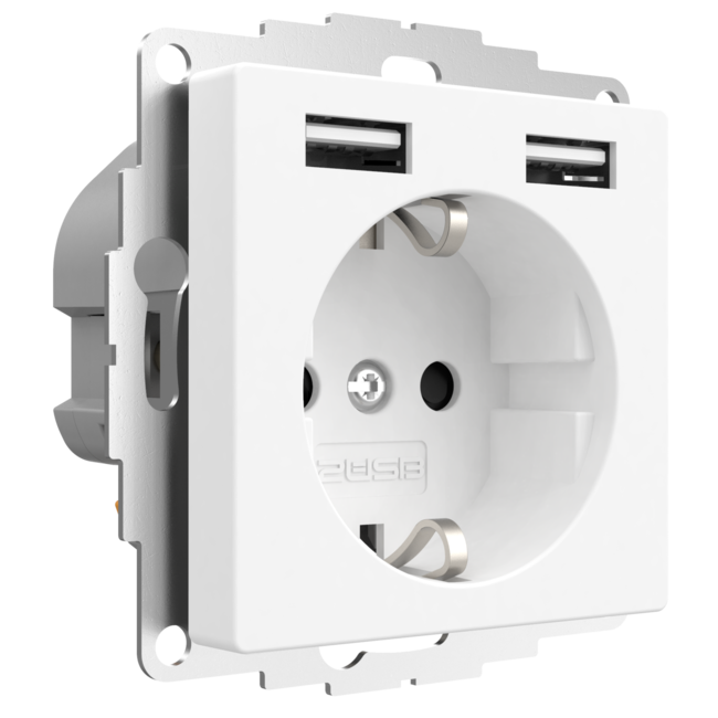 Prise Avec USB inCharge PRO 55 | Blanc Mat