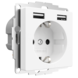 2USB Steckdose mit USB inCharge PRO 55 | Mattweiß 2USB Steckdose mit USB inCharge PRO 55 | Mattweiß